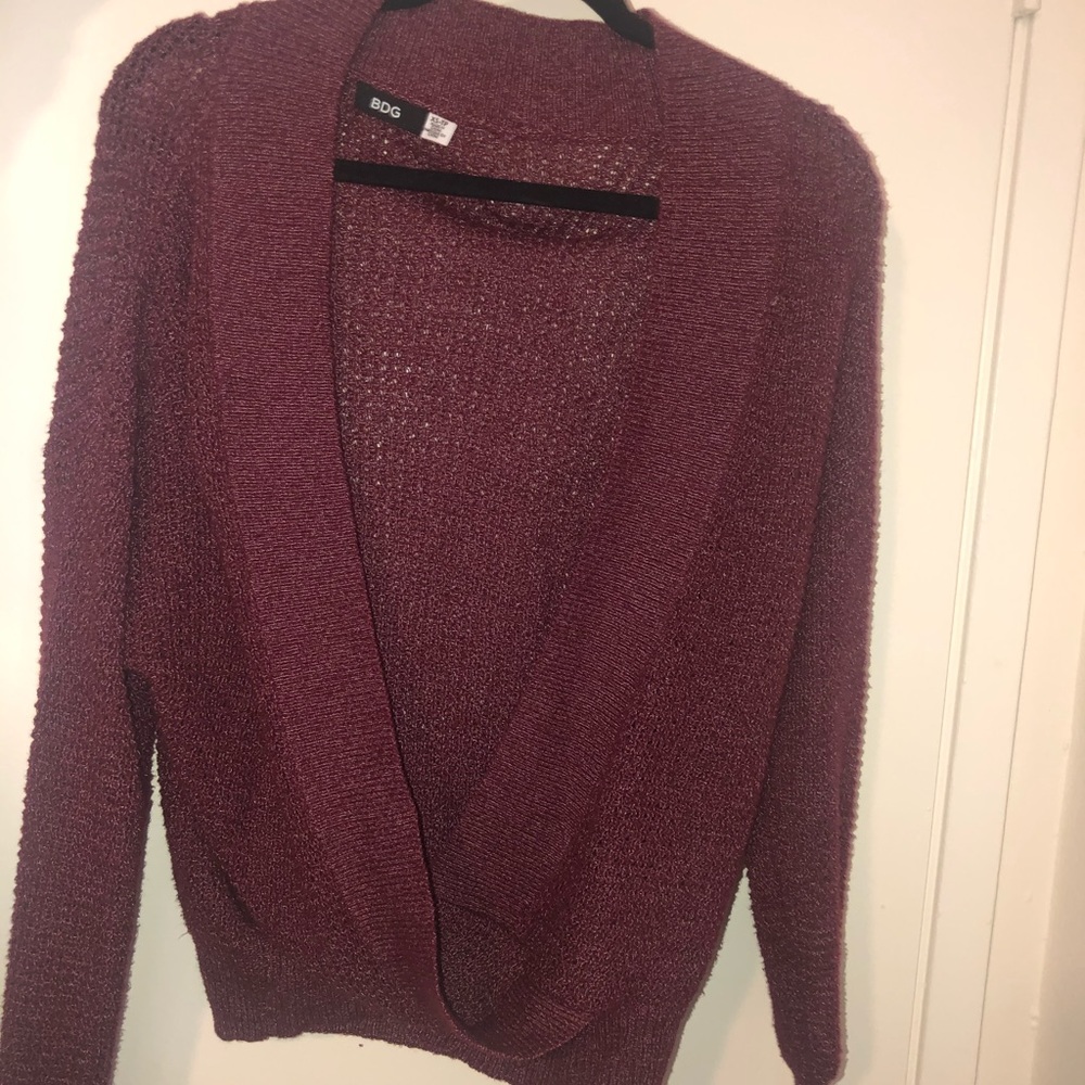 Urban Outfitters Burgundy open sweater